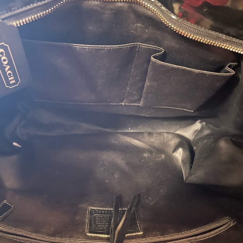 Coach Signature Canvas Tote in Black and Tan - Picture 5 of 5